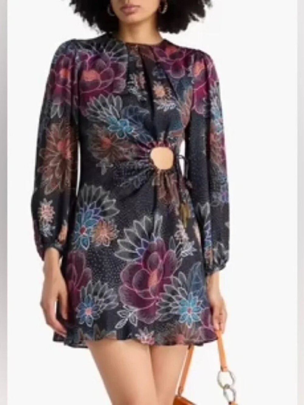 Unworn Farm Rio Floral Long Sleeve Mini Dress